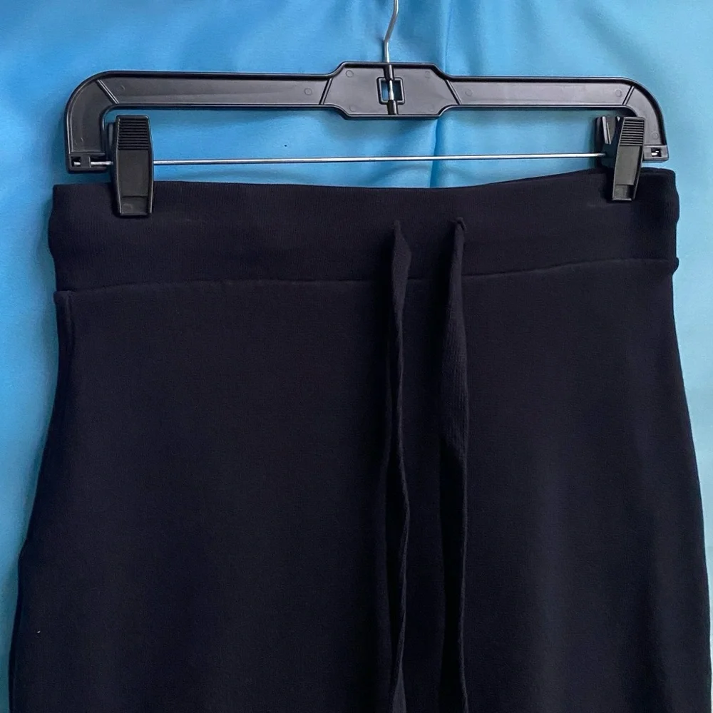 Frank & Eileen DONEGAL Unforgettable Tie Waist Skirt TRIPLE FLEECE Size: M Black - Picture 8 of 16